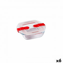 Hermetic Lunch Box Pyrex Cook & Heat 15 x 12 x 4 cm 350 ml Transparent Glass...