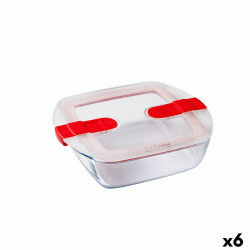 Boîte à lunch hermétique Pyrex Cook&heat 1 L 20 x 17 x 6 cm Rouge verre (6...