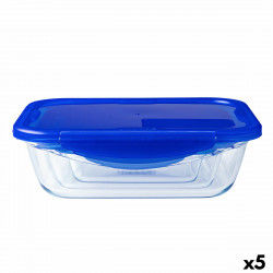 Boîte à lunch hermétique Pyrex Cook & Go Bleu 1,7 L 24 x 18 cm verre (5 Unités)