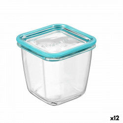Square Lunch Box with Lid Bormioli Rocco Frigoverre Future Transparent Glass...