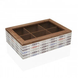 Box for Infusions Versa Fish Wood 17 x 7 x 24 cm