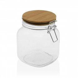 Glass Jar Versa 1 L 8,5 x 15 cm Crystal Bamboo