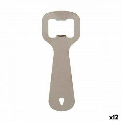 Bottle opener Stainless steel 11 x 4 x 0,5 cm Silver (12 Units)