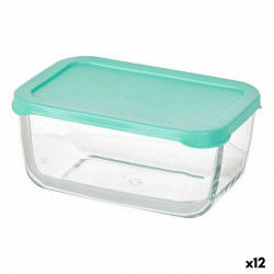 Boîte à lunch Snow 790 ml Vert Transparent verre Polyéthylène (12 Unités)