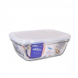 Rektangulær madkasse med Låg Duralex Freshbox Gennemsigtig 1,7 L