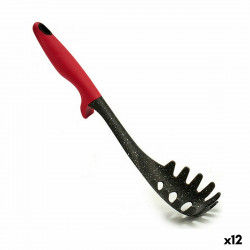 Pasta Spoon Black Red Nylon 6 x 32 x 7 cm (12 Units)