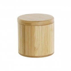 Salero con Tapa DKD Home Decor Natural Bambú 8,5 x 8,5 x 8,5 cm