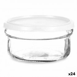 Panier-repas rond avec couvercle Blanc Plastique 415 ml 12 x 6 x 12 cm (24...