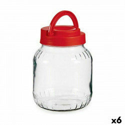 Jar Lid with handle Red 1,7 L 13,5 x 17,5 x 13,5 cm (6 Units)