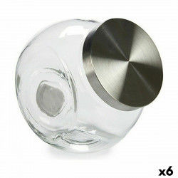 Biscuit jar Silver Metal 3 L 14 x 19 x 19 cm (6 Units)