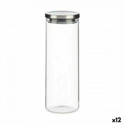 Jar Hermetically sealed Silver Metal polypropylene 1,7 L 10,2 x 28 x 10,2 cm...