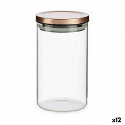 Jar Hermetically sealed Copper Metal 1 L 10,2 x 18 x 10,2 cm (12 Units)