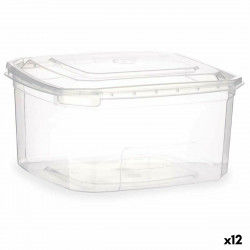 Boîte à repas rectangulaire avec couvercle Transparent polypropylène 1 L 14,1...