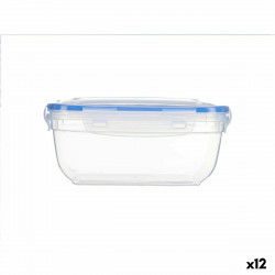 Hermetic Lunch Box Squared Transparent polypropylene 1,4 L 14,5 x 8,5 x 20 cm...