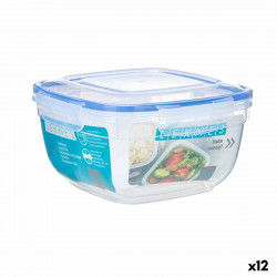 Porta pranzo Ermetico Quadrato Trasparente Plastica 2,4 L 20 x 11 x 20 cm (12...