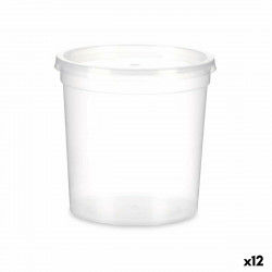 Round Lunch Box with Lid Transparent polypropylene 1 L 12,5 x 12,5 x 12,5 cm...