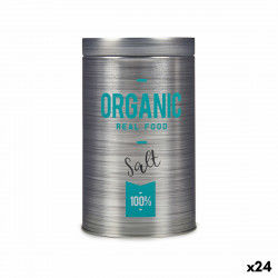 Tin Organic Salt Grey Tin 10,4 x 18,2 x 10,4 cm (24 Units)