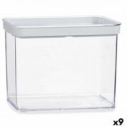 Jar Transparent Silicone polystyrene ABS 2,2 L 10,5 x 16,1 x 21 cm (9Units)