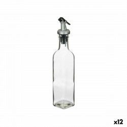 Aceitera Transparente Vidrio Acero 250 ml (12 Unidades)