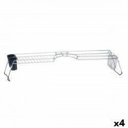 Draining Rack for Kitchen Sink Double Silver Metal 104 x 15,5 x 19 cm (4 Units)