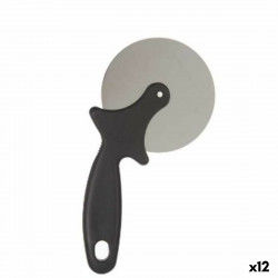 Pizza Cutter Black Silver Stainless steel Plastic 21 x 1,5 x 10 cm (12 Units)