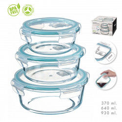 Set of Stackable Hermetically-sealed Kitchen Containers Kozina Circular 3 Pieces