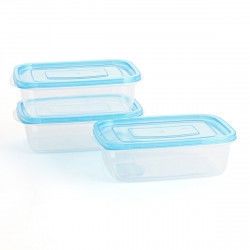 Set di scatole porta pranzo Quid Refresh 3 Pezzi Azzurro Plastica