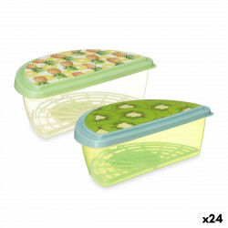 Lunch box Fruit Pineapple Kiwi Plastic 23 x 8 x 13 cm (24 Units)