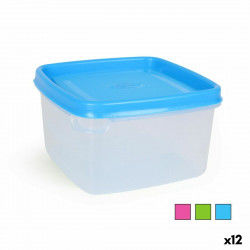 Square Lunch Box with Lid 500 ml Squared 12 x 12 x 7 cm (12 Units)