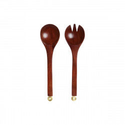 Kitchen utensils Home ESPRIT Aluminium Acacia 32 x 8 x 2 cm