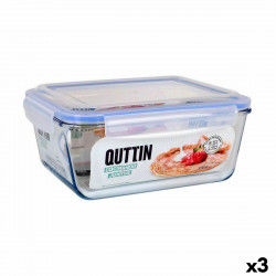 Hermetic Lunch Box Quttin   Rectangular 3,5 L (3 Units)