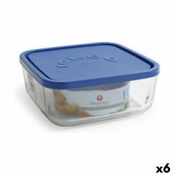 Lunch box Borgonovo   Squared Blue 3,2 L (6 Units)