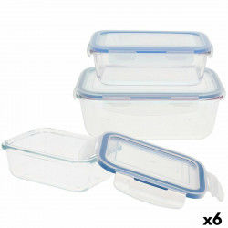 Set of Stackable Hermetically-sealed Kitchen Containers Max Home 6 Units 23 x...