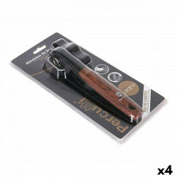 Tin opener Percutti Legno Brown Black 17 x 13 x 5 cm (4 Units)