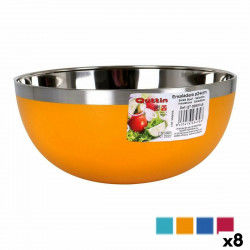 Salad Bowl Quttin 146477 Stainless steel (8 Units) (Ø 24 cm)
