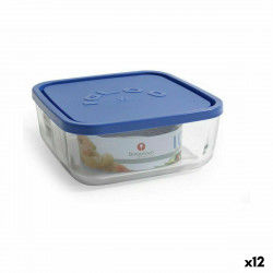Pojemnik na Lunch Borgonovo Kwadratowy Niebieski 1,8 L 18,5 x 18,5 x 7,4 cm...