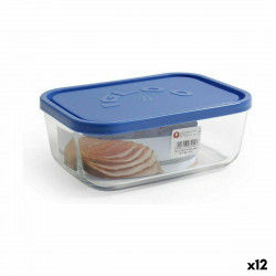 Boîte à lunch Borgonovo Bleu Rectangulaire 1,3 L 19 x 13,5 x 7,2 cm (12 Unités)