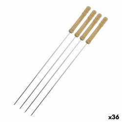 Barbecue Skewer Set Metal 38,5 cm (4 Pieces) (36 Units) (4 pcs)