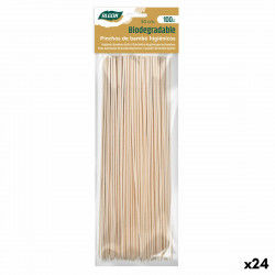 Barbecue Skewer Set Algon Bamboo 300 x 2,5 x 30 mm (100 Pieces) (24 Units)