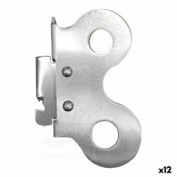 Tin opener Steel Silver 7,3 x 4,6 cm 1,5 mm (12 Units)