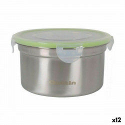Hermetic Lunch Box Quttin Circular 900 ml Stainless steel (12 Units)