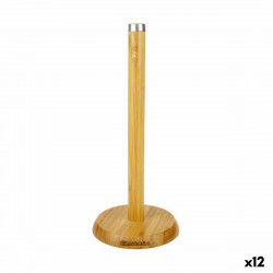 Portarrollo de Papel de Cocina Quttin Marrón Bambú Plateado 16 x 16 x 33,5 cm...