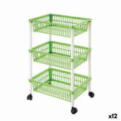 Vegetable trolley Tontarelli Mito 3 Plastic Green 40 x 29 x 62 cm (12 Units)