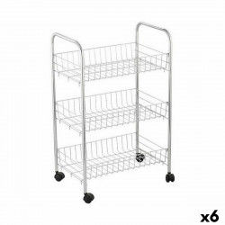 Vegetable trolley Confortime Silver Metal 40 x 26 x 62 cm (6 Units)