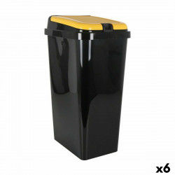 Cubo de Basura para Reciclaje Tontarelli Amarillo 45 L (6 Unidades)