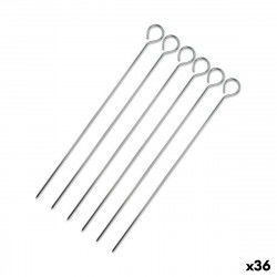 Set de Pinchos para Barbacoa Wooow Metal 6 Piezas 30 cm (36 Unidades)