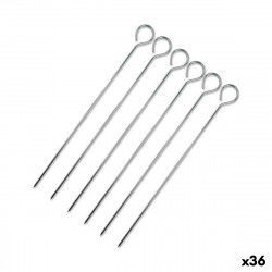 Set de Pinchos para Barbacoa Wooow Metal 6 Piezas 20 cm (36 Unidades)