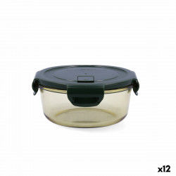 Hermetic Lunch Box Bidasoa Infinity Circular 640 ml Yellow Glass (12 Units)