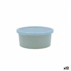 Round Lunch Box with Lid Quid Inspira 470 ml Blue Plastic (12 Units)
