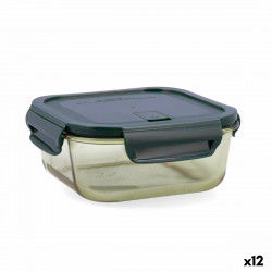 Hermetic Lunch Box Bidasoa Infinity Squared 1,1 L Yellow Glass (12 Units)